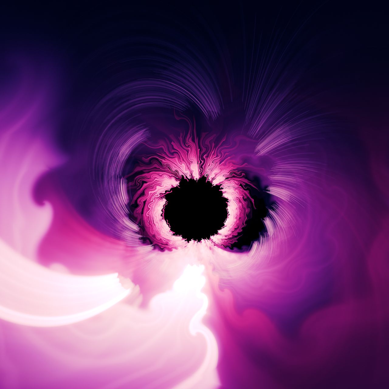 a purple vortex, less reminiscent of an octopus than the last one